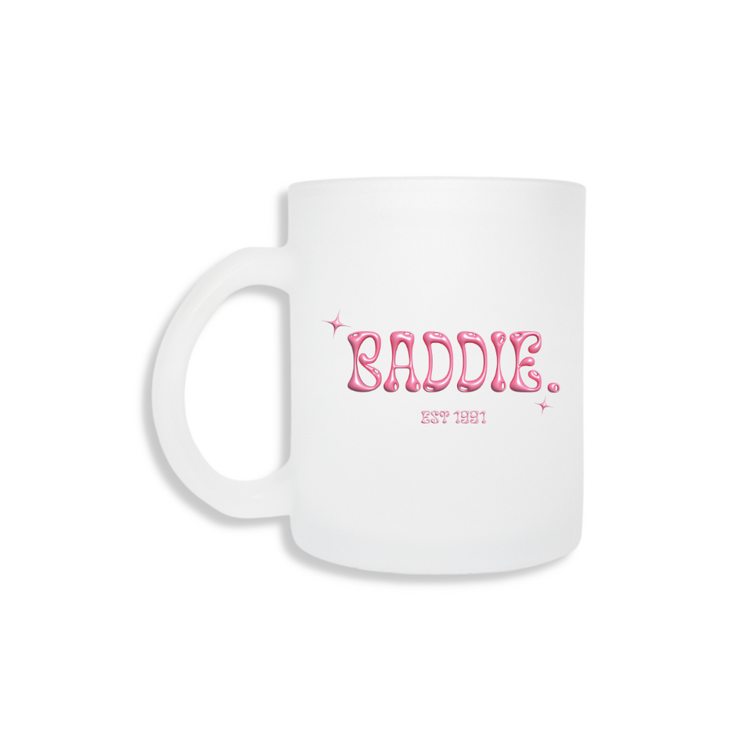 Baddie Frosted Mug & Coaster - Pink