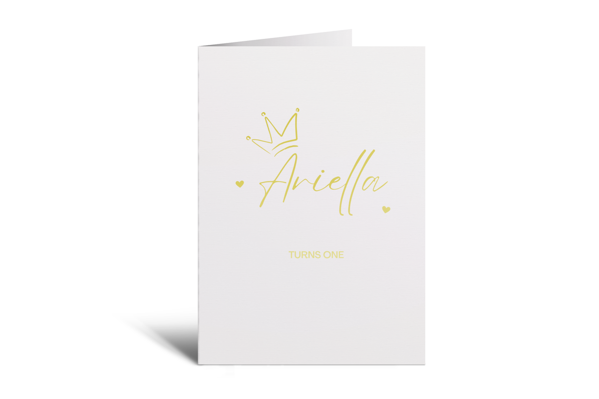 Personalised Crown Birthday Card