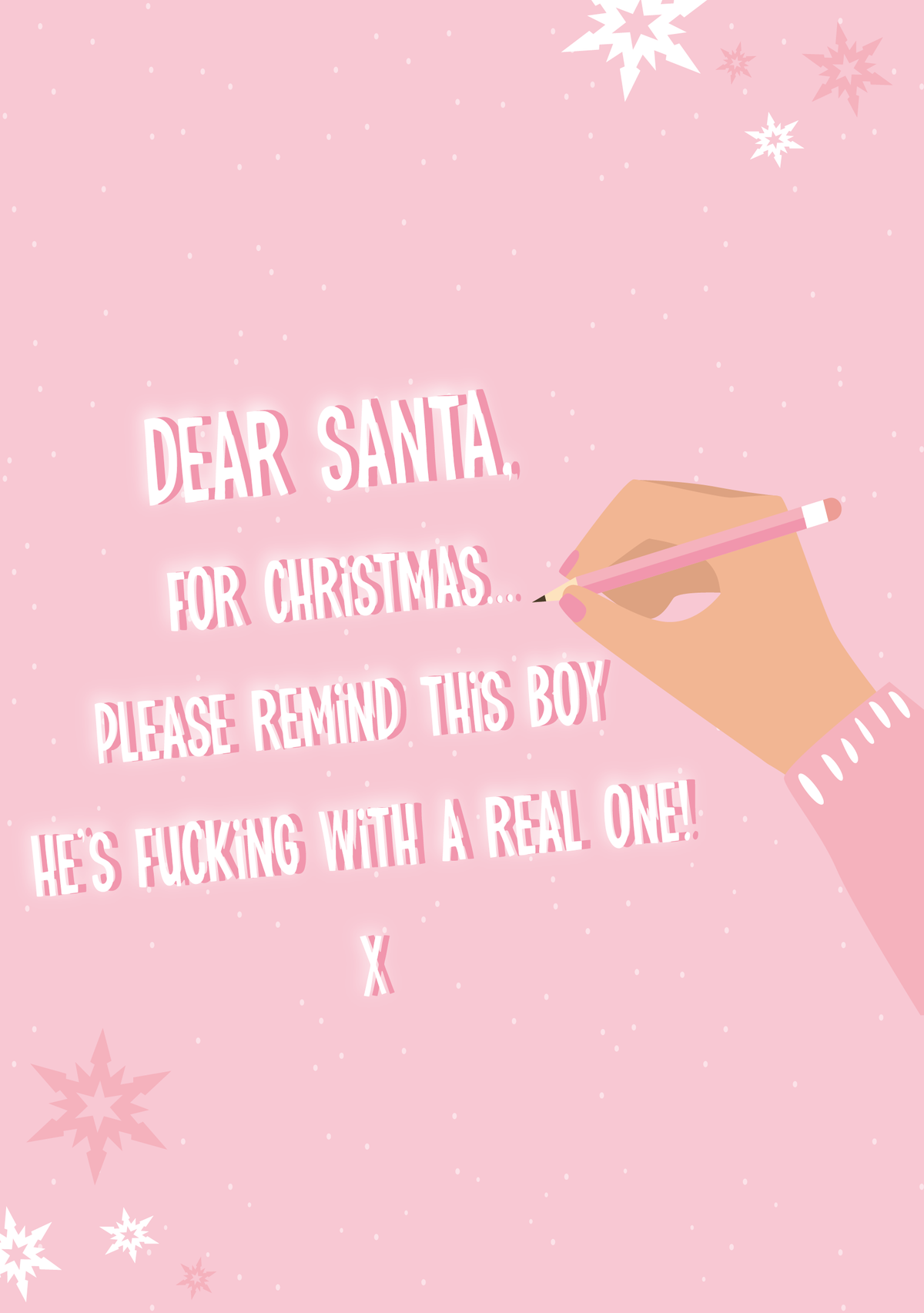Dear Santa F*ckin With A Real One - Gift Tag