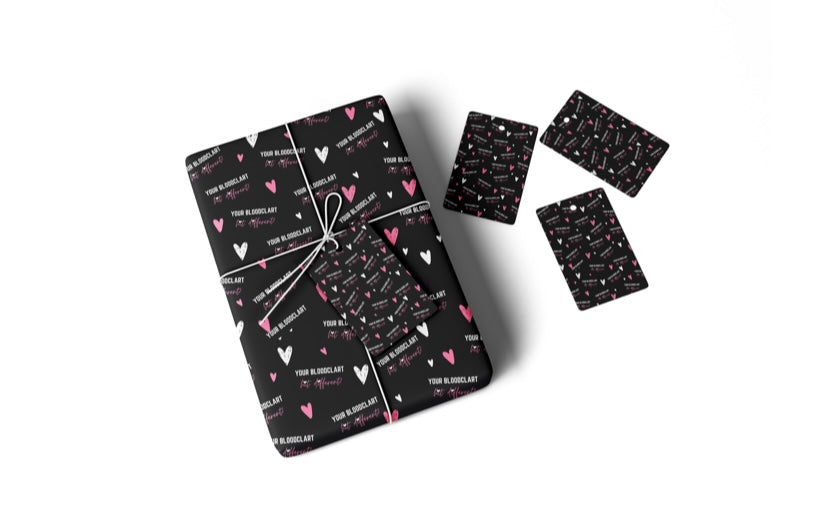 All Men Are Bloodclarts - Wrapping paper (Black)