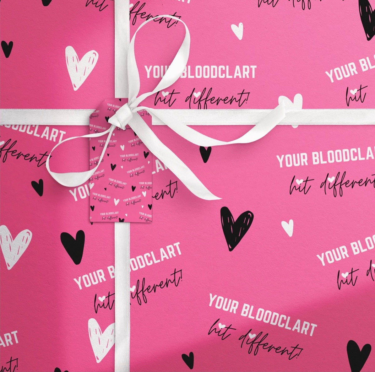All Men Are Bloodclarts - Gift Tag (Pink)