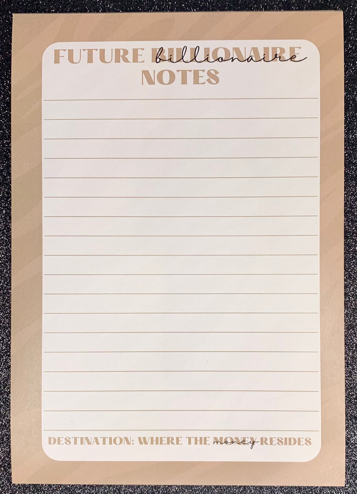 Future Billionaire Notepad