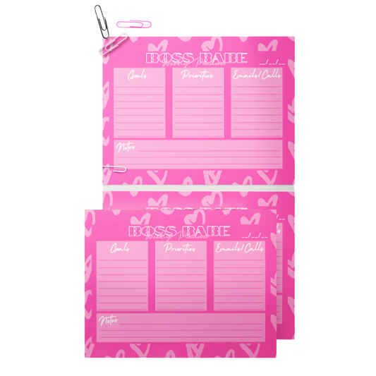 A4 Boujee Weekly Planner - Pink