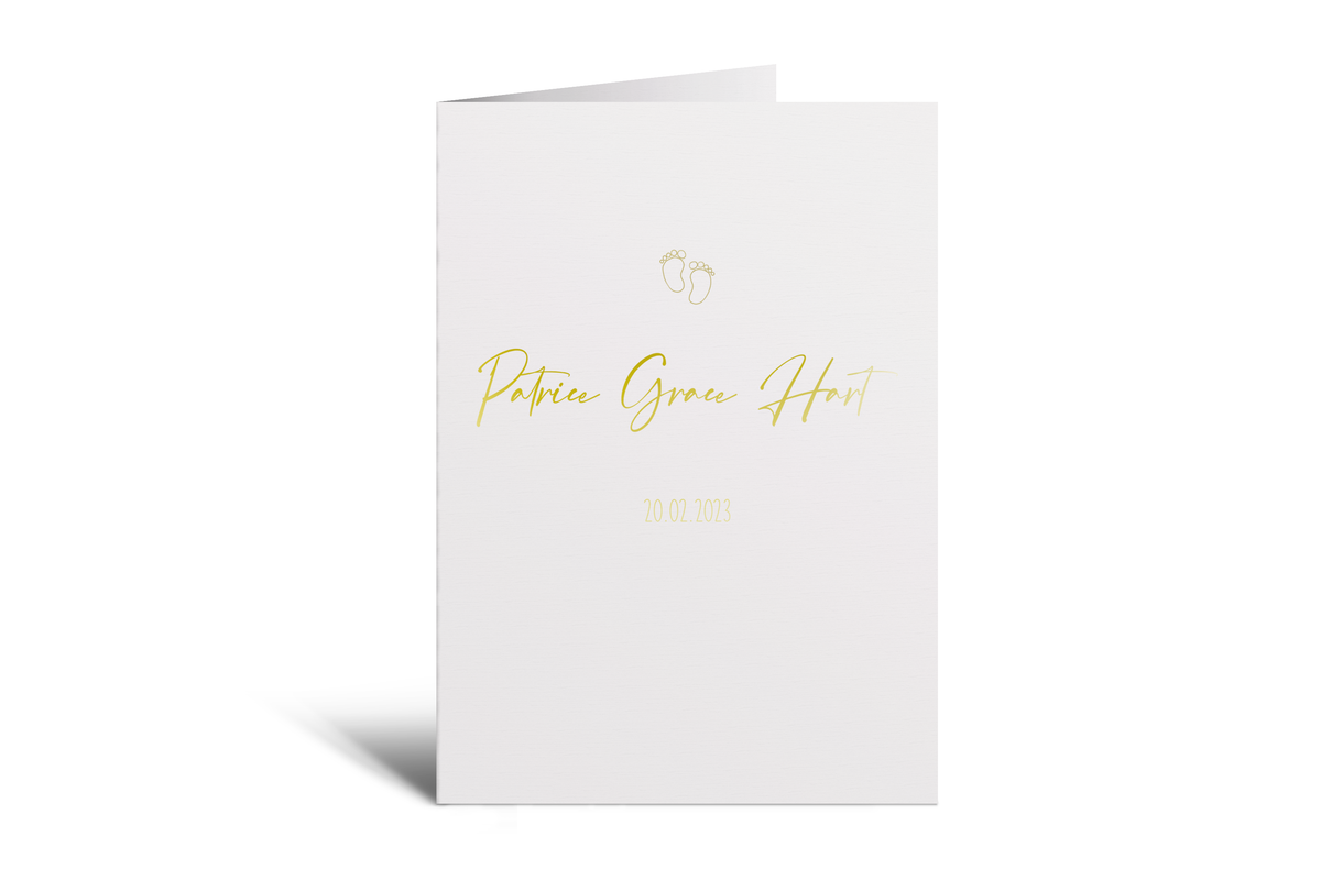 Personalised Foil New Baby Card