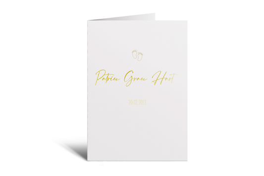 Personalised Foil New Baby Card