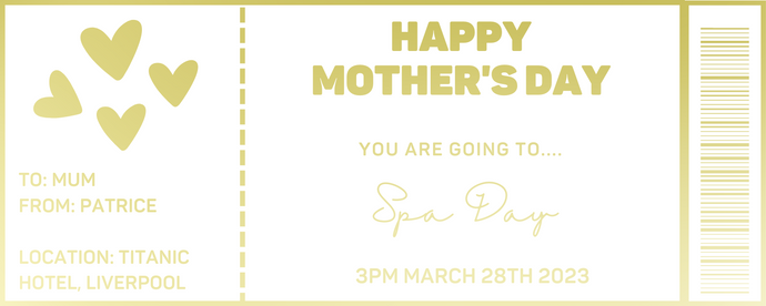 Custom Mother's Day Foiled Ticket